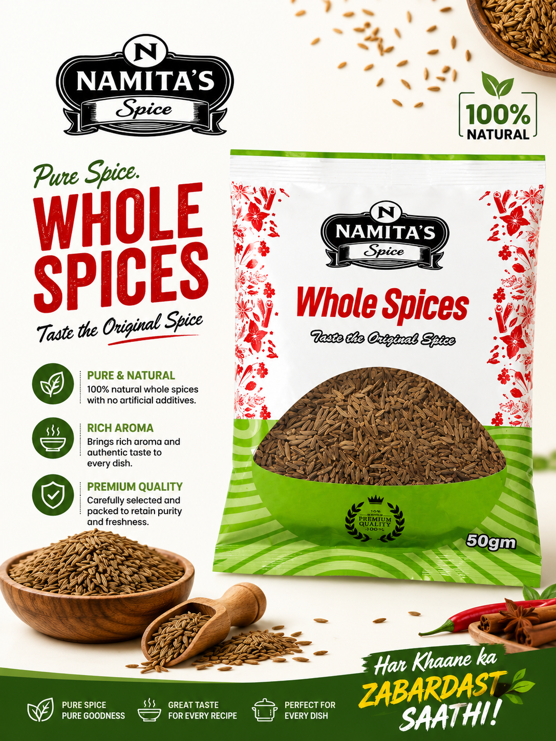 NAMITA Whole Cumin 50gm